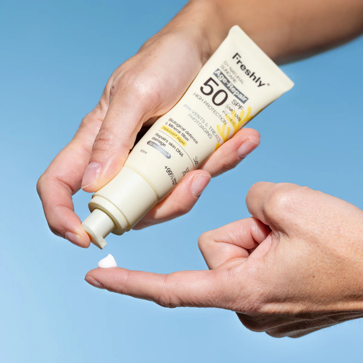 D+ Natural Suncare Age-Repair SPF50 Freshly Cosmetics 50ml - Image 2