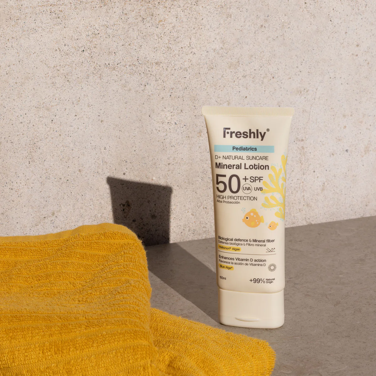 Pediatrics D+ Natural Suncare Mineral Lotion SPF50 Freshly Cosmetics 100 ml - Image 3