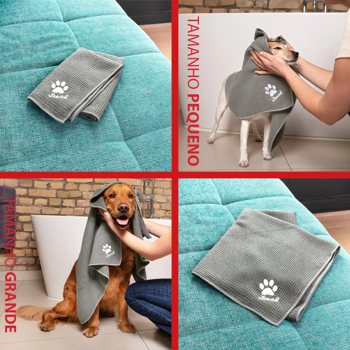 Toalla MF Pet Pro M,45 cm x 70 cm, Vileda Gris - Image 3